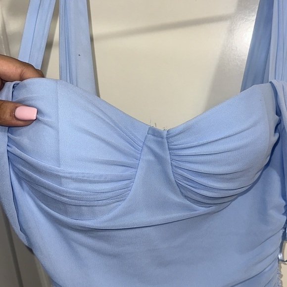 Windsor Sky Blue shortish Dress - Picture 3 of 8